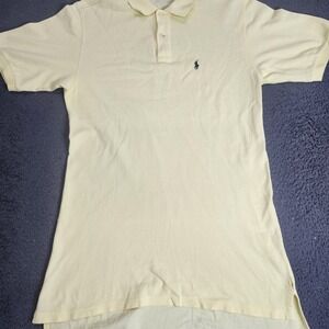 Polo Ralph Lauren Polo Shirt Mens XL Yellow Pique Pony Logo Golf Casual